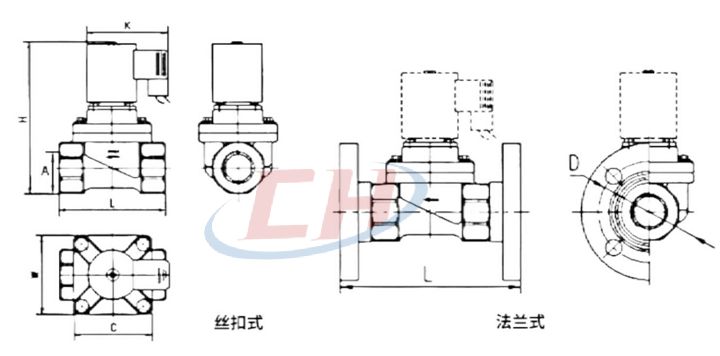 PPH塑料電磁閥結構圖