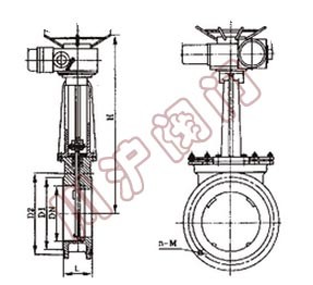 電動刀型閘閥結構圖