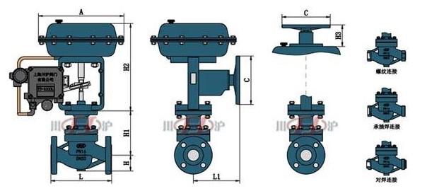 氣動套筒調節閥結構圖
