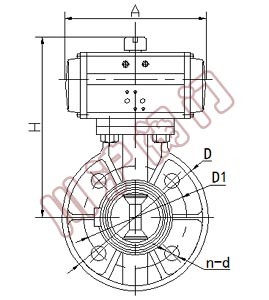 氣動塑料蝶閥結(jié)構(gòu)圖