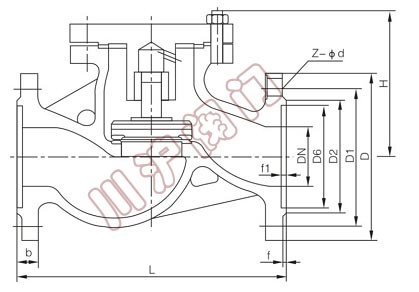 升降式法蘭止回閥結構圖